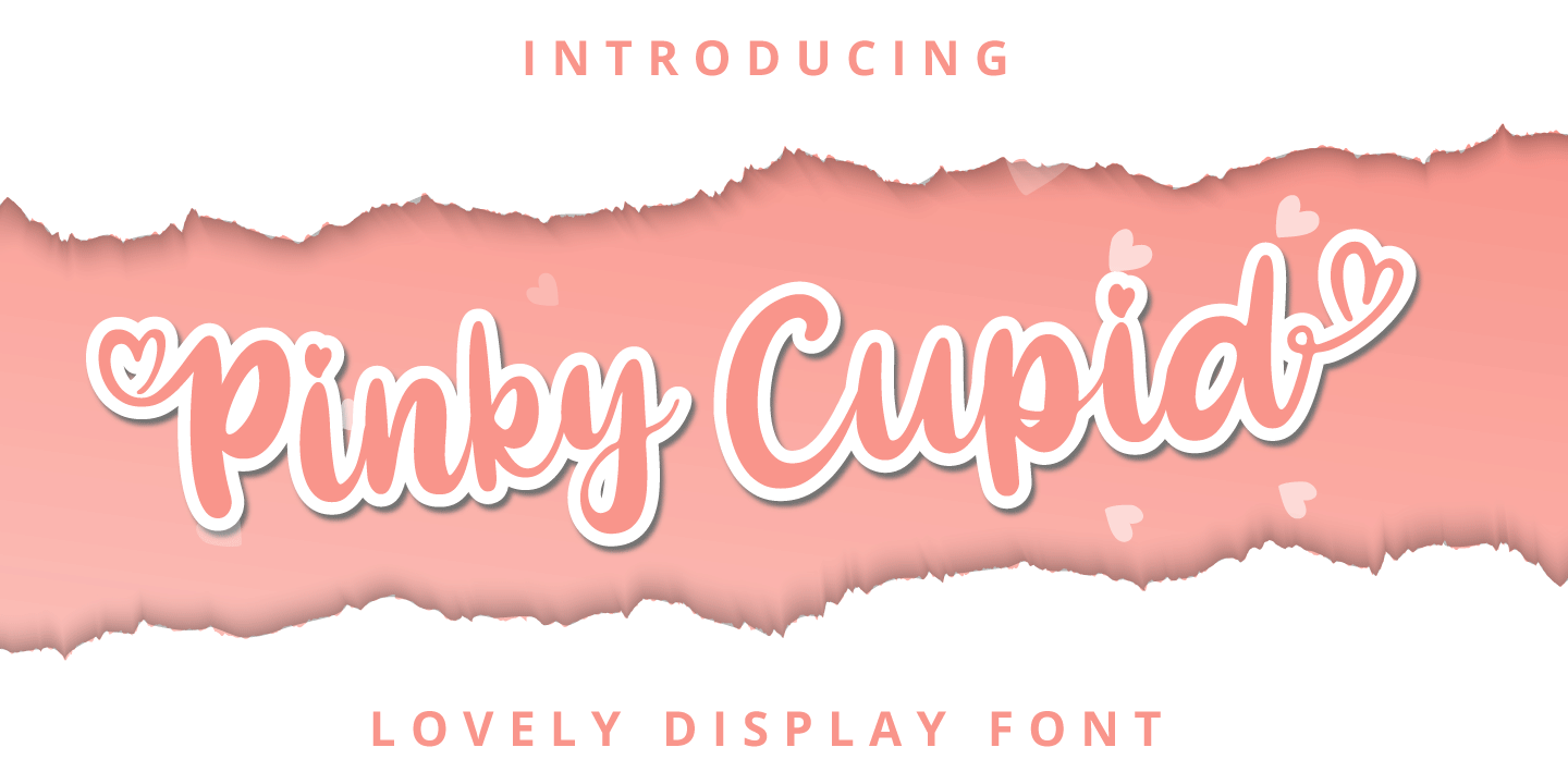 Beispiel einer Pinky Cupid Regular-Schriftart